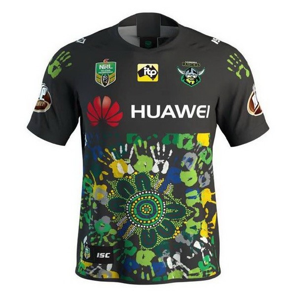 Tailandia Camiseta Canberra Raiders 2018 Negro Verde